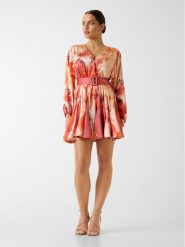 Marciano Guess Sukienka codzienna 181765 Pomarańczowy Classic Fit. Brązowe sukienki damskie Marciano Guess, z aplikacjami, bez ramiączek. Za 1,089.00 zł.