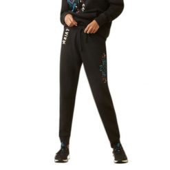 Damskie spodnie dresowe Ariat Real. Czarne spodnie dresowe damskie Ariat, bez wzorów, z dresówki, do biegania. Za 283.00 zł.