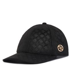 Czapka z daszkiem Guess. Czarne czapki z daszkiem damskie Guess, z aplikacjami. Za 194.99 zł.