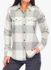 Koszula turystyczna damska Fjallraven Canada Shirt. Szare koszule damskie Fjällräven, l, bez wzorów, z materiału, eleganckie, bez kołnierzyka, bez ramiączek. Za 753.49 zł.