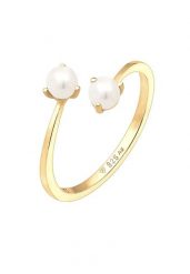 Elli Süßwasserperle Verstellbar One Size 925er Silber Pierścionki 1 ct Damski. Białe pierścionki damskie Elli, z perłą, srebrne. Za 283.99 zł.