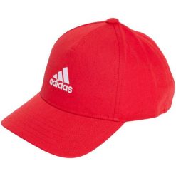 Czapka z daszkiem adidas Embroidered Logo Lightweight Baseball. Czerwone czapki z daszkiem damskie Adidas, bez wzorów. Za 59.00 zł.