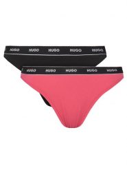 HUGO Komplet 3 par stringów 50480150 Kolorowy. Komplety bielizny Hugo, bez wzorów, z bawełny. Za 119.99 zł.