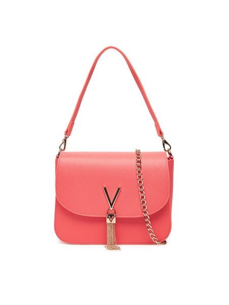 Valentino Torebka Divina Sa VBS1IJ04 Koralowy. Pomarańczowe torebki wieczorowe damskie Valentino, bez wzorów, ze skóry, bez dodatków. Za 229.99 zł.