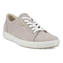 Buty do chodzenia damskie Ecco Sneaker Soft 7. Brązowe obuwie sportowe damskie ECCO, z materiału, bez zapięcia, trekkingowe. Za 674.00 zł.