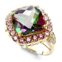 ZORZA POLARNA złoty pierścionek mistic topaz ametysty diamenty duży koktajlowy 5,2 ct. Żółte pierścionki damskie Braccatta, z ametystem, złote. W wyprzedaży za 1,249.00 zł.