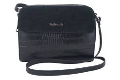 Stylowa torebka crossbody trzykomorowa - Czarna. Czarne torebki klasyczne damskie Barberinis, ze skóry, duże, zamszowe, bez dodatków. Za 266.99 zł.