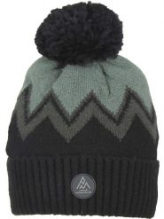 Peak Mountain Czapka "Mission" w kolorze oliwkowo-czarnym rozmiar: onesize. Brązowe czapki damskie Peak Mountain, bez wzorów, ze splotem. Za 109.26 zł.