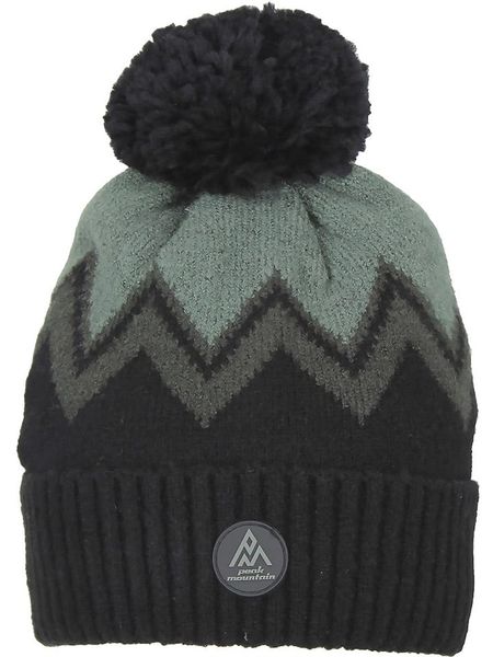 Peak Mountain Czapka "Mission" w kolorze oliwkowo-czarnym rozmiar: onesize. Brązowe czapki damskie Peak Mountain, bez wzorów, ze splotem. Za 100.52 zł.