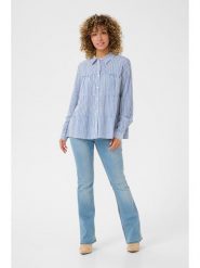 Kaffe Koszula w kolorze błękitnym rozmiar: 36. Niebieskie koszule damskie Kaffe, s, bez wzorów, z wiskozy, klasyczne, bez kołnierzyka, bez ramiączek. Za 78.66 zł.