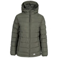 Elegancka Kurtka Damska. Szare kurtki damskie Trespass, xl, bez wzorów, z materiału, z kapturem. Za 188.99 zł.
