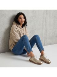 Inselhauptstadt Sneakersy w kolorze złotym rozmiar: 38. Żółte obuwie sportowe damskie Inselhauptstadt, bez zapięcia. Za 114.17 zł.