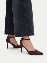 DeeZee Szpilki CEO-TS6391-01 Brązowy. Brązowe szpilki damskie DeeZee, bez wzorów, z materiału, bez obcasa, na szpilce, bez zapięcia. Za 129.99 zł.