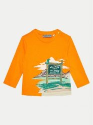 Original Marines Bluzka DEA0688NM Pomarańczowy Regular Fit. Brązowe t-shirty i koszulki chłopięce Original Marines, bez wzorów, z bawełny, bez kołnierzyka, bez ramiączek. Za 39.99 zł.