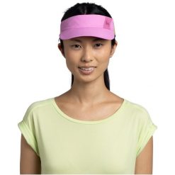 Czapka z daszkiem BUFF SPEED VISOR SOLID IRIS. Czerwone czapki z daszkiem damskie Buff, bez wzorów, z poliesteru. Za 139.90 zł.