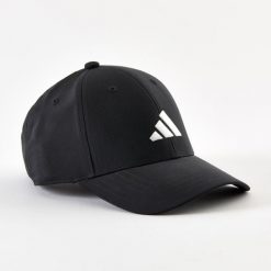 Czapka sportowa z daszkiem ADIDAS 56-58 cm. Czarne czapki z daszkiem damskie Adidas, bez wzorów. Za 79.99 zł.