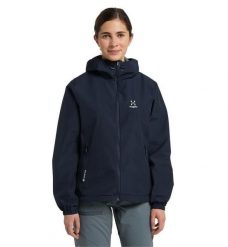 HAGLOFS Kurtka damska BETULA GTX JACKET WOMEN Tarn Blue-L. Niebieskie kurtki damskie Haglöfs, l, bez wzorów, z gore-texu, bez kaptura. Za 672.95 zł.