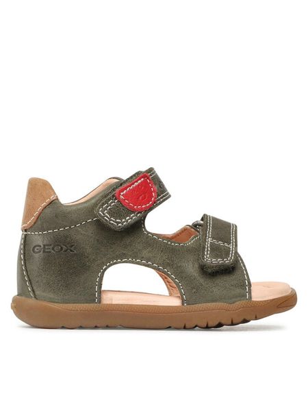 Geox Sandały B S.Macchia B. B B254VB 000CL C3014 Zielony. Zielone sandały chłopięce Geox, ze skóry, bez zapięcia. Za 259.99 zł.