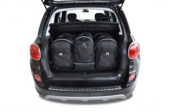 Torby Do Bagażnika Fiat 500L 2012-2022 3Szt Kjust. Czarne torby podróżne KJUST, bez wzorów, z kauczuku. Za 944.00 zł.
