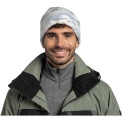 Czapka BUFF POLAR PRINTS BEANIE COMAT SNOW. Białe czapki damskie Buff, bez wzorów, z polaru. W wyprzedaży za 97.44 zł.
