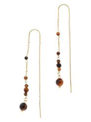 TATUUM Pozłacane kolczyki z kwarcem rozmiar: onesize. Brązowe kolczyki damskie TATUUM, z kwarcem, pozłacane, z zapięciem typu bigiel. Za 82.64 zł.