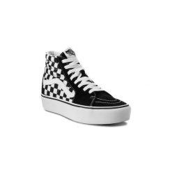 Buty Vans Checkerboard SK8-Hi Platform 2.0 Biały/Czarny. Czarne obuwie sportowe damskie Vans, bez zapięcia. W wyprzedaży za 350.30 zł.