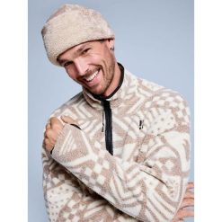 Czapka - Teddy Twist - Brązowa Multi. Brązowe czapki damskie POEDERBAAS, na zimę, bez wzorów. Za 221.12 zł.