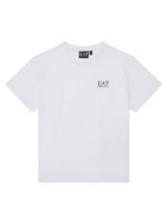 EA7 Emporio Armani T-Shirt 7G000137 AF10373 M0003 Biały Regular Fit. Białe koszulki i t-shirty dziewczęce EA7 Emporio Armani, bez wzorów, z bawełny, bez kołnierzyka, bez ramiączek. Za 199.99 zł.