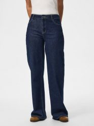 Pieces Dżinsy - Wide leg - w kolorze granatowym rozmiar: W33/L32. Niebieskie jeansy damskie Pieces. Za 159.95 zł.
