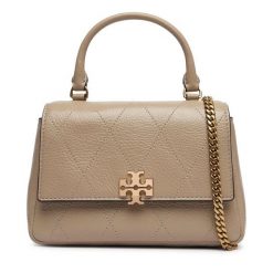 Torebka Tory Burch. Brązowe kuferki damskie Tory Burch, bez wzorów, bez dodatków. Za 2,024.00 zł.
