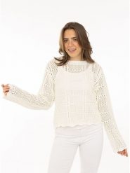 Zwillingsherz Sweter w kolorze kremowym rozmiar: L/XL. Brązowe swetry klasyczne damskie Zwillingsherz, l, z bawełny, bez kołnierzyka. Za 130.99 zł.