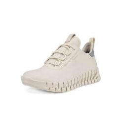 Buty do chodzenia damskie Ecco Gruuv Lea Gtx. Białe obuwie sportowe damskie ECCO, z materiału, bez zapięcia, trekkingowe. Za 809.00 zł.