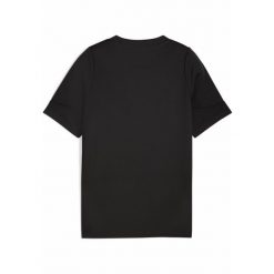 Młodzieżowa koszulka treningowa Manchester City PUMA Black Silver Metallic. Czarna bluzki damskie Puma, l, bez wzorów, bez kołnierzyka, bez ramiączek. Za 199.00 zł.
