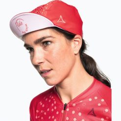 Czapka rowerowa Schöffel Cornei. Czerwone czapki damskie Schöffel, bez wzorów. Za 179.99 zł.