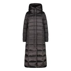 Damska długa kurtka z kapturem CMP. Szare kurtki damskie CMP, l, bez wzorów, z puchu, z kapturem. W wyprzedaży za 573.95 zł.