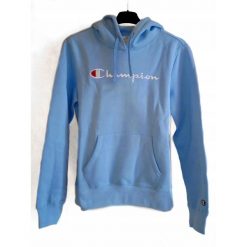Bluza na co dzień damska CHAMPION z kapturem. Niebieskie bluzy damskie Champion, bez wzorów, z kapturem. Za 249.00 zł.