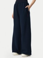 Tommy Jeans Spodnie dresowe Script DW0DW23398 Granatowy Wide Leg. Niebieskie spodnie dresowe damskie Tommy Jeans, xs, bez wzorów, z bawełny. Za 449.99 zł.