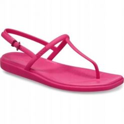 Japonki Dla Dorosłych Crocs Miami Thong Flip. Żółte klapki damskie Crocs, bez wzorów, z materiału, bez obcasa, bez zapięcia. Za 139.99 zł.