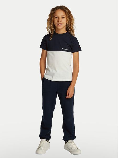 Tommy Hilfiger T-Shirt KB0KB09617 D Granatowy Regular Fit. Niebieskie t-shirty i koszulki chłopięce Tommy Hilfiger, bez wzorów, z bawełny, bez kołnierzyka, bez ramiączek. Za 89.99 zł.