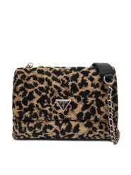 Guess Torebka Giully II HWLG96 73200 Beżowy. Brązowe torebki wieczorowe damskie Guess, z aplikacjami, z materiału, bez dodatków. Za 399.99 zł.