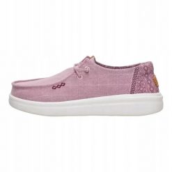 HEYDUDE Damskie Mokasyny Wendy Rise Chambray Grid. Czerwone mokasyny damskie Hey dude, z materiału, bez obcasa. Za 259.00 zł.