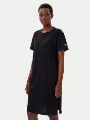 Champion Sukienka codzienna 117782 Czarny Loose Fit. Czarne sukienki damskie Champion, bez wzorów, z bawełny, bez ramiączek. Za 139.99 zł.