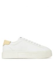 Tommy Jeans Sneakersy Tjw Flatform Canvas Sneaker EN0EN02792 Écru. Brązowe obuwie sportowe damskie Tommy Jeans, z jeansu, bez zapięcia. Za 219.99 zł.