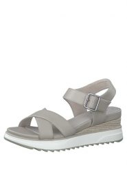 S.Oliver Sandały w kolorze beżowym na koturnie rozmiar: 41. Brązowe sandały damskie S.Oliver, bez wzorów, z otwartym noskiem, bez obcasa, na koturnie, bez zapięcia. Za 90.48 zł.