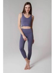 Onamaste Legginsy sportowe "Mantra" w kolorze granatowym rozmiar: S/M. Niebieskie legginsy damskie Onamaste, m, bez wzorów. Za 114.71 zł.