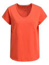 Smith & Soul Koszulka w kolorze czerwonym rozmiar: XS. Czerwone bluzki damskie Smith & Soul, xs, bez wzorów, z bawełny, bez kołnierzyka, bez ramiączek. Za 78.99 zł.