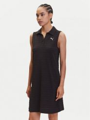 Puma Sukienka codzienna Ess Elevated 685029 Czarny Relaxed Fit. Czarne sukienki damskie Puma, bez wzorów, z bawełny, bez ramiączek. Za 199.99 zł.