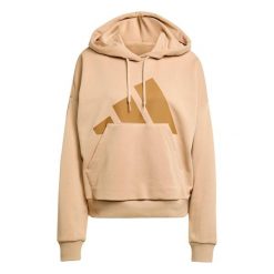 Bluza damska z kapturem adidas Essentials Big Logo French Terry. Brązowe bluzy damskie Adidas, bez wzorów, z kapturem. W wyprzedaży za 194.50 zł.