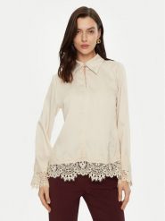 Bruuns Bazaar Koszula Elaina BBW4270 Écru Regular Fit. Koszule damskie Bruuns Bazaar, bez wzorów, z syntetyku, bez kołnierzyka, bez ramiączek. Za 349.99 zł.