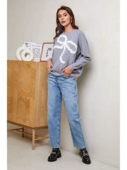 Soft Cashmere Sweter w kolorze szarym rozmiar: 38/40. Szare swetry klasyczne damskie Soft Cashmere, z kaszmiru, bez kołnierzyka. Za 104.99 zł.